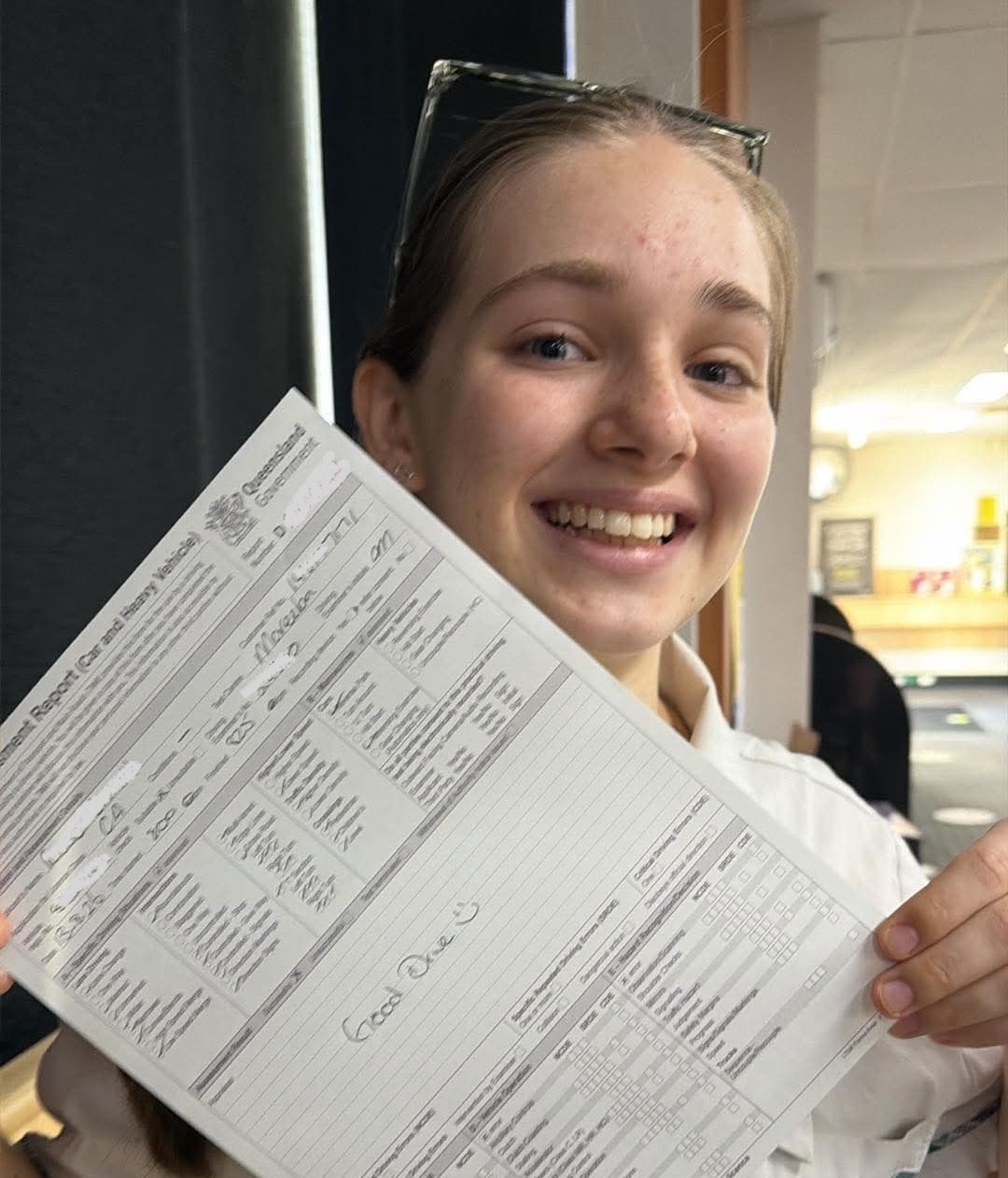One very happy new driver